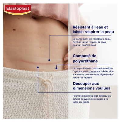 Elastoplast Réducteur de Cicatrices XL 21 Pansements Transparents