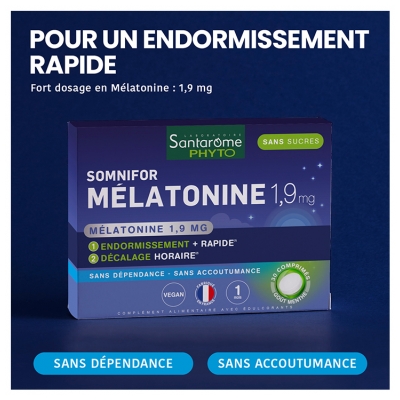 Santarome Somnifor Mélatonine 1,9 mg 30 Comprimés