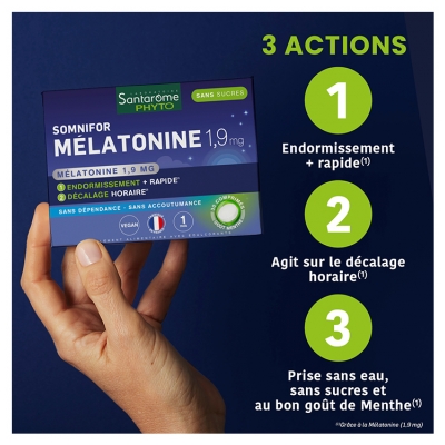 Santarome Somnifor Mélatonine 1,9 mg 30 Comprimés