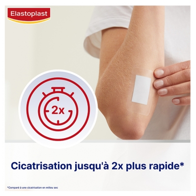 Elastoplast Pansement Waterproof XL Cicatrisation Rapide 8 Pansements