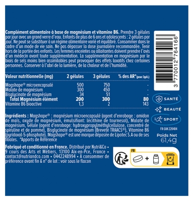 Nutri&Co Magnésium 120 Gélules