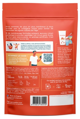 Nutri&Co Collagène Marin Type I & II Arôme Pêche 190 g