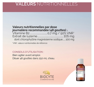 Biocyte Chlorophylle Végétale 50 ml