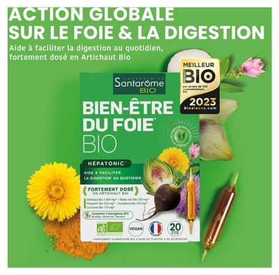 Santarome Bio Bien-Être du Foie Bio 20 Ampoules