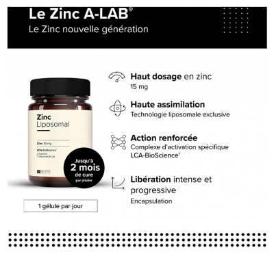 A-Lab Zinc Liposomal 60 Gélules