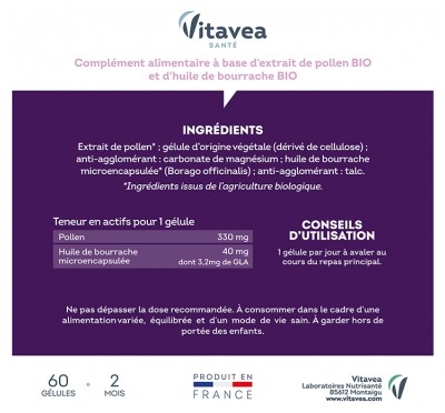 Vitavea Manhaé Ménopause Expert Bio 60 Gélules