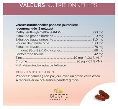 Biocyte Peau Radieuse 60 Gélules