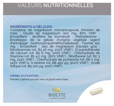 Biocyte Magnésium Liposomal 60 Gélules