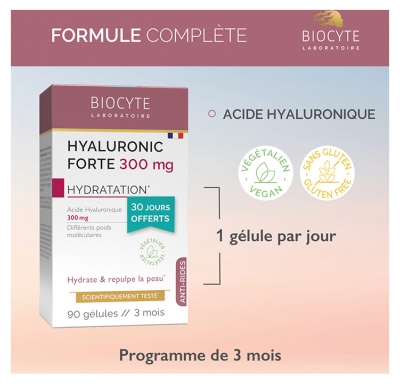 Biocyte Hyaluronic Forte 300 mg Anti-Âge 90 Gélules