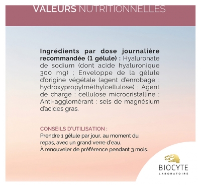 Biocyte Hyaluronic Forte 300 mg Anti-Âge 90 Gélules