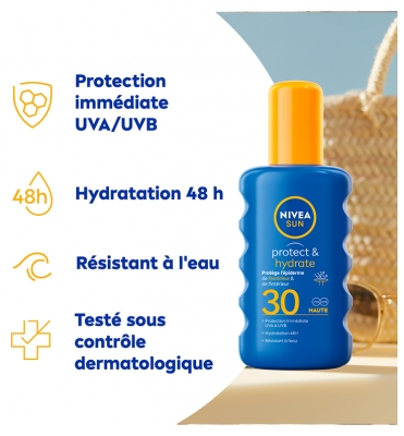 Nivea Sun Protect & Hydrate Spray Solaire SPF30 200 ml