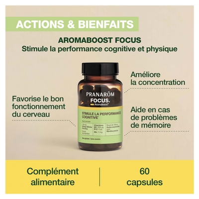 Pranarôm Aromaboost Focus - Concentration 60 Capsules