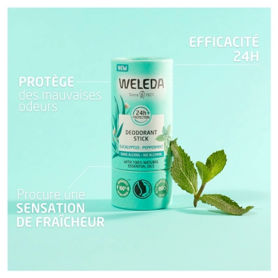 Weleda Déodorant Stick Eucalyptus Menthe Poivrée 50 g