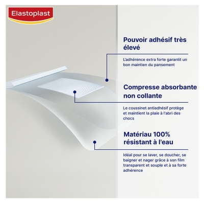 Elastoplast Pansement Waterproof XXL Stérile 5 Pansements