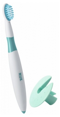 NUK Brosse à Dents Educative 12 mois et plus + 1 bague de sécurité
