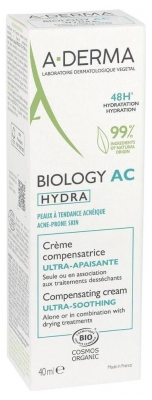 A-DERMA Biology AC Hydra Crème Compensatrice Ultra-Apaisante Bio 40 ml