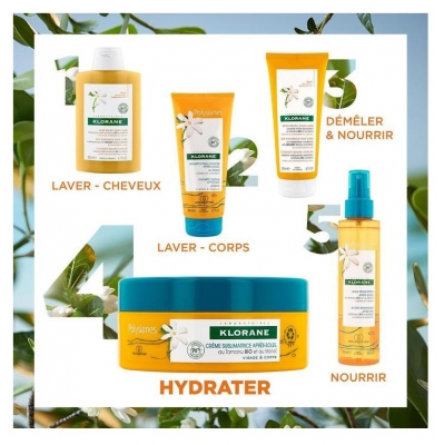 Klorane Polysianes Crème Sublimatrice Après-Soleil au Tamanu Bio et Monoï 200 ml