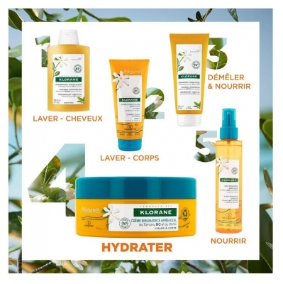 Klorane Polysianes Crème Sublimatrice Après-Soleil au Tamanu Bio et Monoï 200 ml