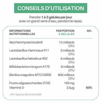 Orthonat Flora Flash Selles Normales 30 Gélules