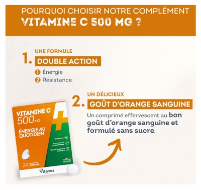 Vitavea Vitamine C 500 mg 24 Comprimés à Croquer