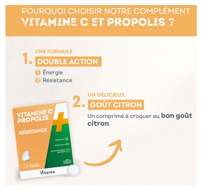 Vitavea Vitamine C Propolis 24 Comprimés à Croquer