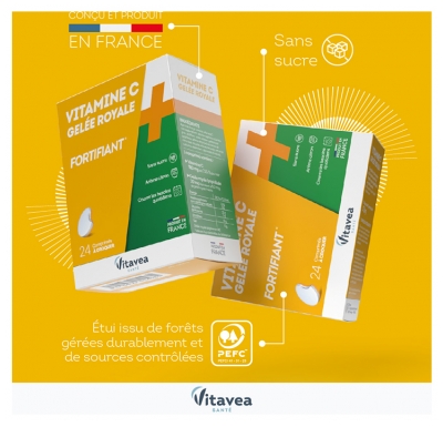 Vitavea Vitamine C + Gelée Royale Fortifiant 24 Comprimés à Croquer