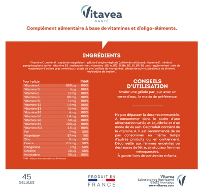 Vitavea Multivitamines Global 45 Gélules
