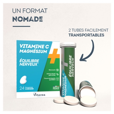 Vitavea Vitamine C Magnésium 24 Comprimés à Croquer