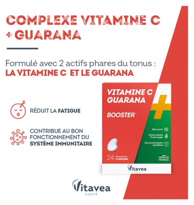 Vitavea Vitamine C Guarana 24 Comprimés à Croquer