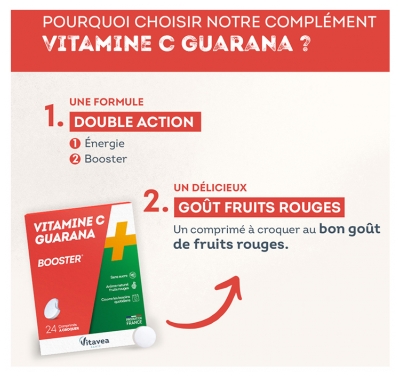 Vitavea Vitamine C Guarana 24 Comprimés à Croquer