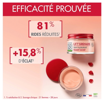 Léa Nature SO BIO étic Lift'Grenade Soin Hydratant Lissant Éclat Bio 50 ml