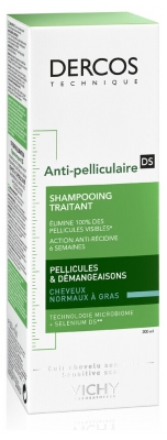 Vichy Dercos Shampoing Traitant Anti-Pelliculaire Cheveux Normaux à Gras 200 ml