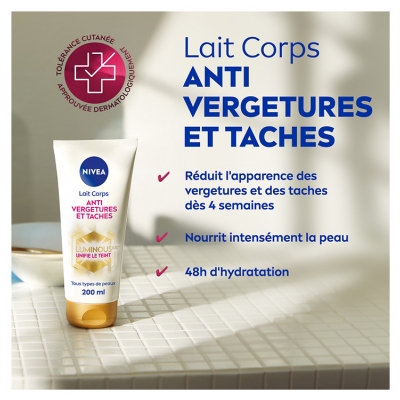 Nivea Cellular Luminous630 Soin Corps Anti-Vergetures & Taches 200 ml