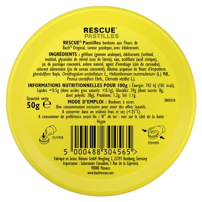 Rescue Bach Pastilles Saveur Pastèque 50 g