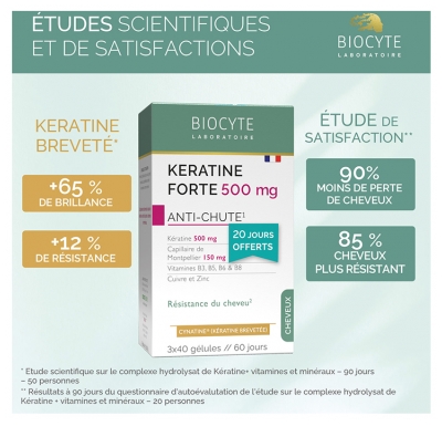 Biocyte Keratine Forte Anti-Chute 120 Gélules