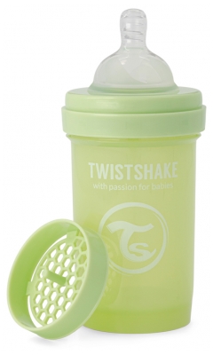 Twistshake Bottiglia Anticolica Edizione Limitata S 180 ml da 0 Mesi in su - Colore: Verde cactus