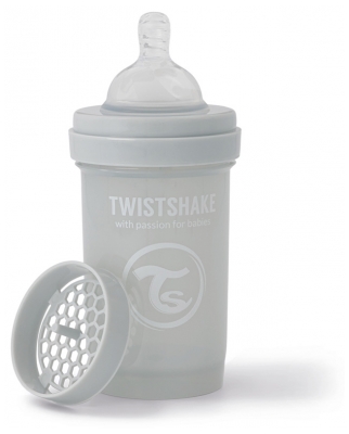 Twistshake Biberon Anti-Colique Édition Limitée S 180 ml 0 Mois et + - Couleur : Gris Clair