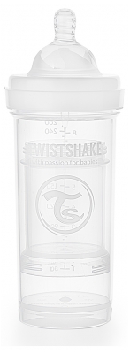 Twistshake Biberon Anticolica M 260 ml da 2 Mesi in su