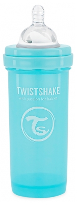 Twistshake Biberon Anti-Colique M 260 ml 2 Mois et + - Couleur : Bleu Pastel
