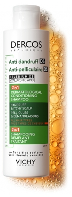 Vichy Dercos Shampoing Démêlant Traitant Anti-Pelliculaire DS 2en1 200 ml