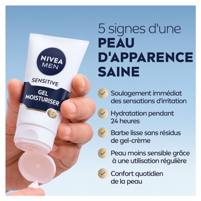 Nivea Men Sensitive Gel-Crème Visage & Barbe Courte Peau Sensible 50 ml