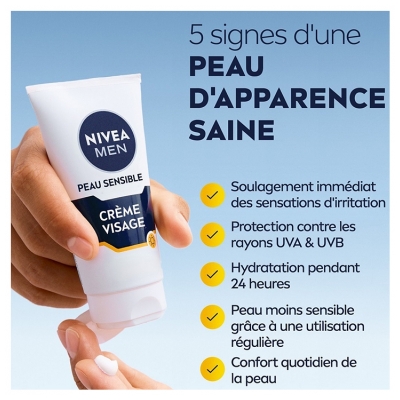 Nivea Men Sensitive Crème Visage Peau Sensible SPF15 75 ml