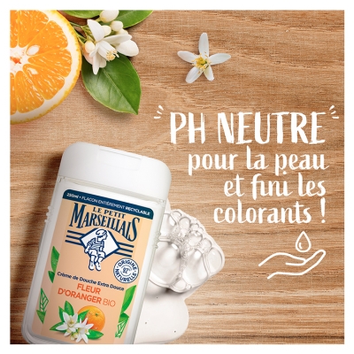 Le Petit Marseillais Crème de Douche Extra Douce Fleur d'Oranger Bio 250 ml