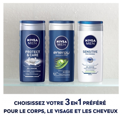 Nivea Men Energy Gel Douche 3en1 Fraicheur 24H 500 ml