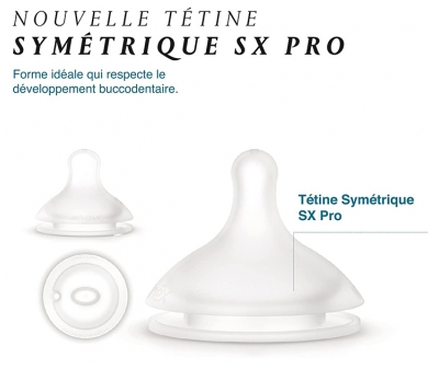 Suavinex 2 Tétines Symétriques SX Pro Débit Moyen 3 Mois et +