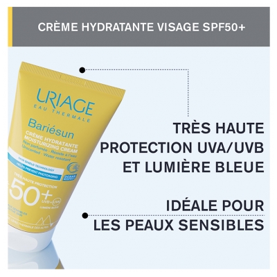 Uriage Bariésun Crème Hydratante Très Haute Protection SPF50+ Sans Parfum 50 ml