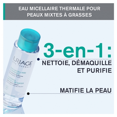 Uriage Eau Micellaire Thermale Peaux Mixtes à Grasses 250 ml