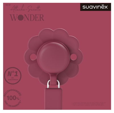 Suavinex Clip per Ciuccio in Silicone da 0 Mesi in su - Modello: Magenta