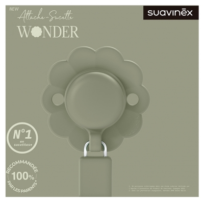 Suavinex Attache Sucette Silicone 0 Mois et + - Modèle : Vert