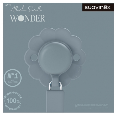 Suavinex Attache Sucette Silicone 0 Mois et + - Modèle : Bleu